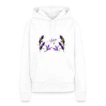 Jungfrau Sternzeichen Jungfrau Glockenblume - Frauen Premium Bio Hoodie - Weiß - Vorne - Julia (174cm)