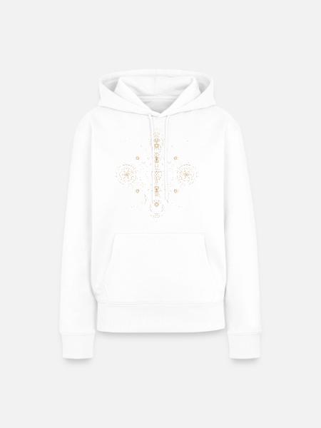 Abstraktes Punktdesign - Frauen Premium Bio Hoodie - Weiß