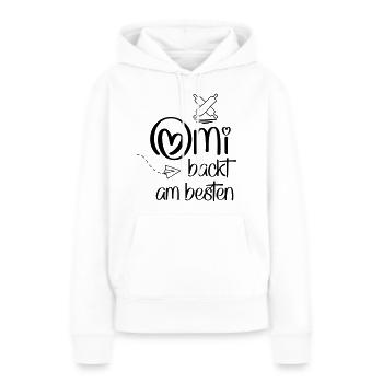 Omi backt am besten - Frauen Premium Bio Hoodie - Weiß - Vorne - Julia (174cm)