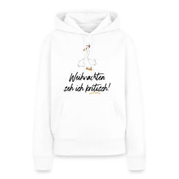 Lustige vegetarische Sprüche zu Weihnachten - Frauen Premium Bio Hoodie - Weiß - Vorne - Julia (174cm)