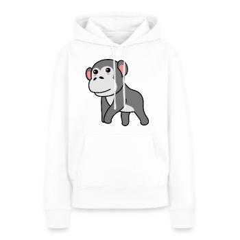 Gorilla Comic - Sweat à capuche Premium bio Femme - blanc - Devant - Julia (174cm)