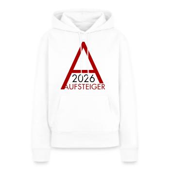 Promu Promotion 2026 - Sweat à capuche Premium bio Femme - blanc - Devant - Julia (174cm)
