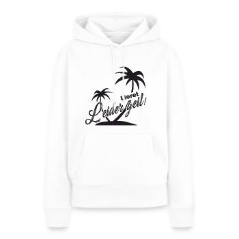 Lloret del mar leider geil - Frauen Premium Bio Hoodie - Weiß - Vorne - Julia (174cm)
