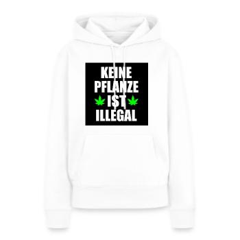 keine pflanze ist illegal - Frauen Premium Bio Hoodie - Weiß - Vorne - Julia (174cm)