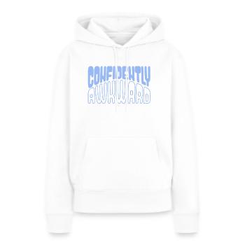 Confiant et maladroit en bleu - Sweat à capuche Premium bio Femme - blanc - Devant - Julia (174cm)