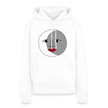 Sun and moon - Frauen Premium Bio Hoodie - Weiß - Vorne - Julia (174cm)