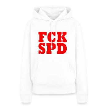 Fck spd - Frauen Premium Bio Hoodie - Weiß - Vorne - Julia (174cm)