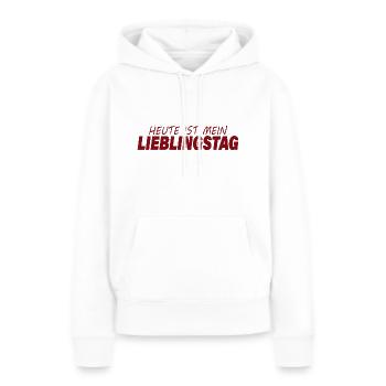 LIEBLINGSTAG - Frauen Premium Bio Hoodie - Weiß - Vorne - Julia (174cm)
