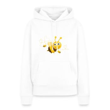 Bienen Bienen Biene Glückliche Biene - Frauen Premium Bio Hoodie - Weiß - Vorne - Julia (174cm)