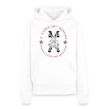 Master - Frauen Premium Bio Hoodie - Weiß - Vorne - Julia (174cm)
