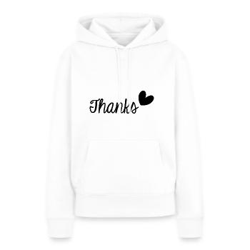 VIELEN DANK. DANKE. VIELEN DANK. JAHRESTAG. GEBURT. - Frauen Premium Bio Hoodie - Weiß - Vorne - Julia (174cm)
