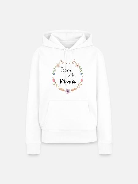Boho Braut Mannschaft - Frauen Premium Bio Hoodie - Weiß