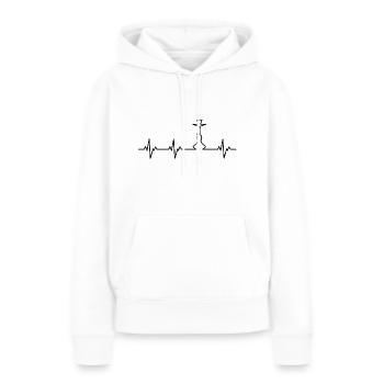 Lifeline Shisha - Sweat à capuche Premium bio Femme - blanc - Devant - Julia (174cm)