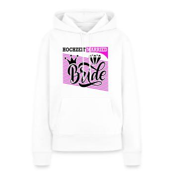 Hochzeit Married Braut Bride Ring Ehefrau Diamant - Frauen Premium Bio Hoodie - Weiß - Vorne - Julia (174cm)