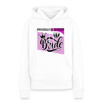Junggesellenabschied Braut Bride Ring Krone - Frauen Premium Bio Hoodie - Weiß - Vorne - Julia (174cm)