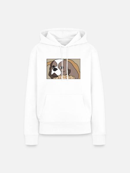 Süßer Hund - Frauen Premium Bio Hoodie - Weiß