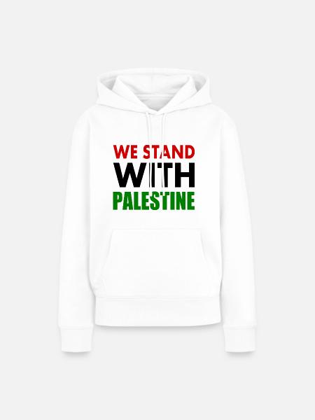 We stand with palestine - Frauen Premium Bio Hoodie - Weiß