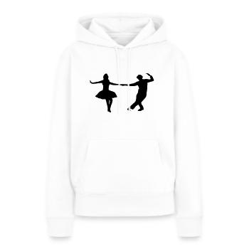 dancing couple - Sweat à capuche Premium bio Femme - blanc - Devant - Julia (174cm)