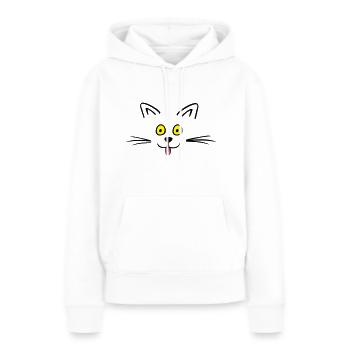 Funny cute cat - Women’s Premium Organic Hoodie - white - Front - Julia (174cm)