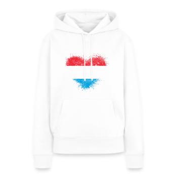 Luxembourg - Sweat à capuche Premium bio Femme - blanc - Devant - Julia (174cm)