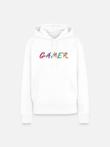 Gamer - Frauen Premium Bio Hoodie - Weiß