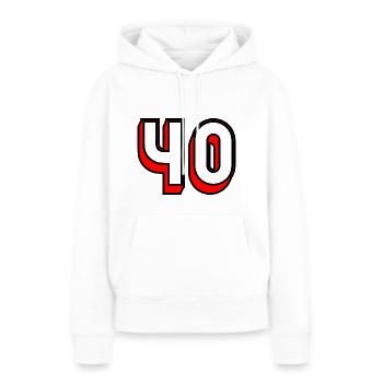 40 JAHRE. 40-jähriges Jubiläum. GEBURTSTAG 40 JAHRE. 40 - Frauen Premium Bio Hoodie - Weiß - Vorne - Julia (174cm)