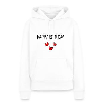 ALLES GUTE ZUM GEBURTSTAG!. ALLES GUTE ZUM GEBURTSTAG!. JAHRESTAG. - Frauen Premium Bio Hoodie - Weiß - Vorne - Julia (174cm)