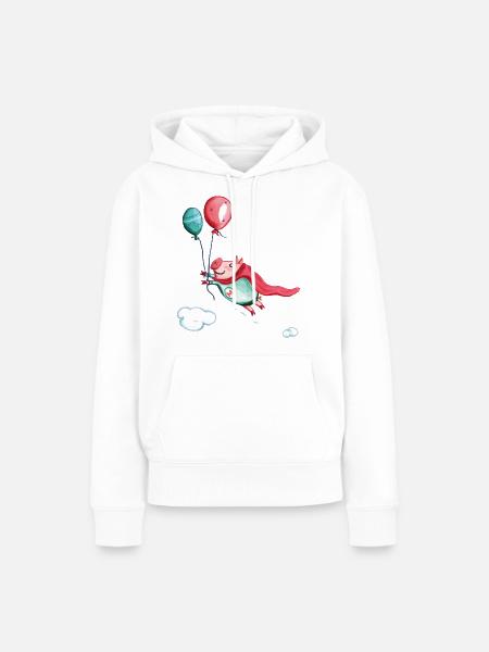 Super, mega Metti - Frauen Premium Bio Hoodie - Weiß