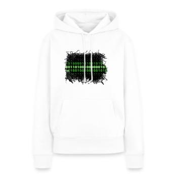mathematisch - Frauen Premium Bio Hoodie - Weiß - Vorne - Julia (174cm)
