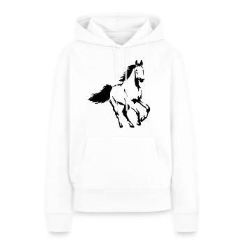 Pferd Tier Hengst Stute Fohlen - Frauen Premium Bio Hoodie - Weiß - Vorne - Julia (174cm)