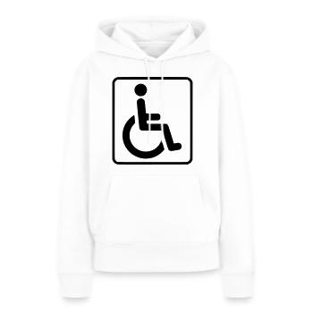 Rollstuhlsymbol für Behinderte # - Frauen Premium Bio Hoodie - Weiß - Vorne - Julia (174cm)