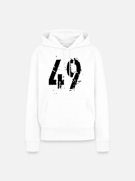 49 Nummer 49 - Frauen Premium Bio Hoodie - Weiß