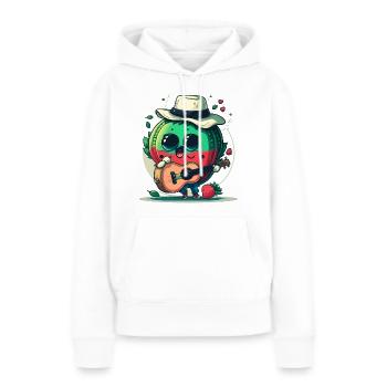 Écorce de Rockin - Sweat à capuche Premium bio Femme - blanc - Devant - Julia (174cm)