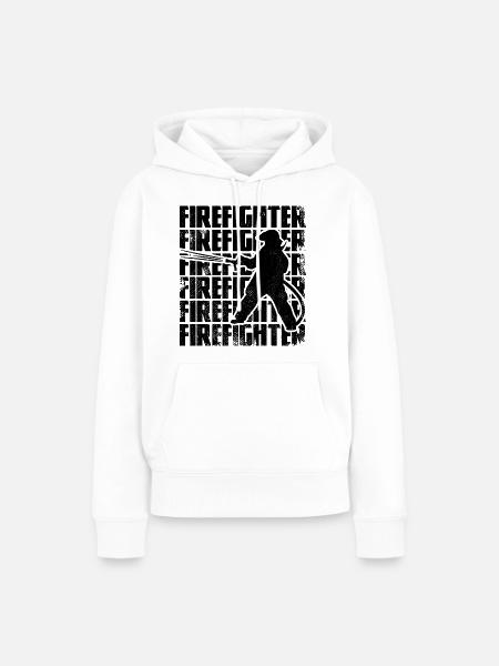 Feuerwehrmann - Frauen Premium Bio Hoodie - Weiß
