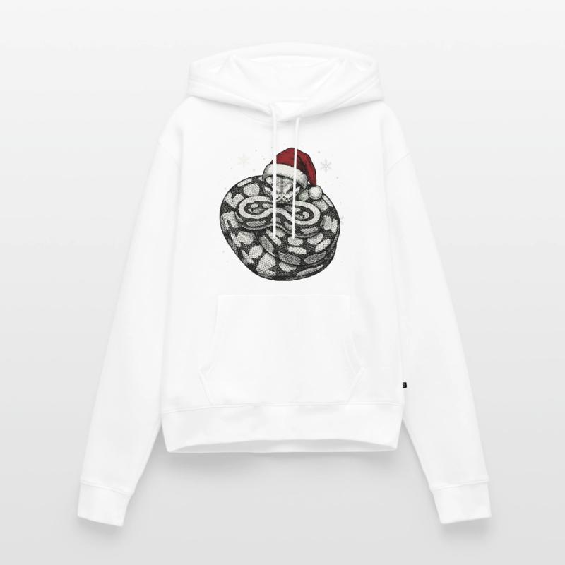 Serpent roi python roi de Noël Python boule Sweat à capuche Premium bio Femme