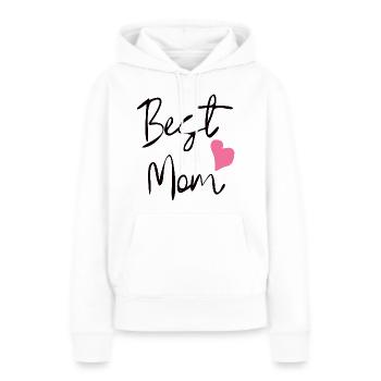 Meilleure maman - Sweat à capuche Premium bio Femme - blanc - Devant - Julia (174cm)