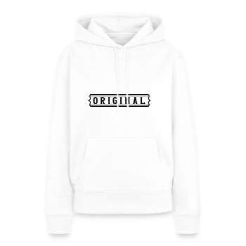 Symbole original - Sweat à capuche Premium bio Femme - blanc - Devant - Julia (174cm)