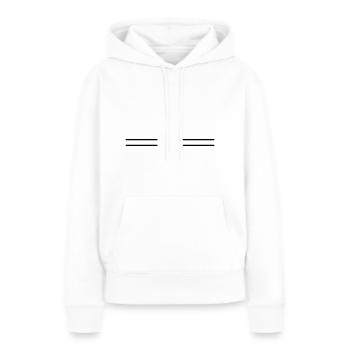 Zwei doppel Striche - Frauen Premium Bio Hoodie - Weiß - Vorne - Julia (174cm)