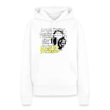 House DJ Music House - Frauen Premium Bio Hoodie - Weiß - Vorne - Julia (174cm)