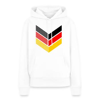 Drapeau Allemagne Drapeau allemand utilisé look home - Sweat à capuche Premium bio Femme - blanc - Devant - Julia (174cm)