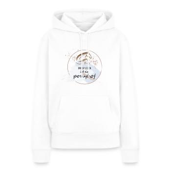 Ponyhof - Frauen Premium Bio Hoodie - Weiß - Vorne - Julia (174cm)