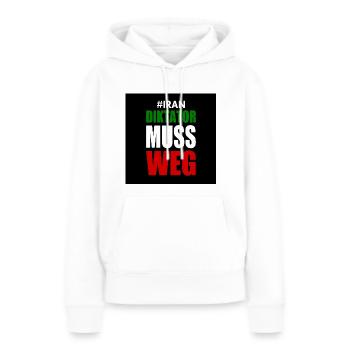 Iran diktator muss weg - Frauen Premium Bio Hoodie - Weiß - Vorne - Julia (174cm)