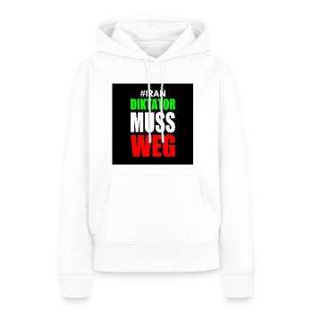 Iran diktator muss weg - Frauen Premium Bio Hoodie - Weiß - Vorne - Julia (174cm)