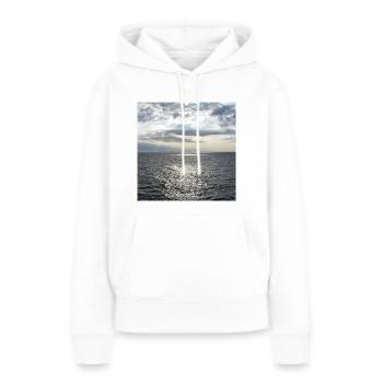 Auf dem Meer - endloser Horizont - Foto - Frauen Premium Bio Hoodie - Weiß - Vorne - Julia (174cm)