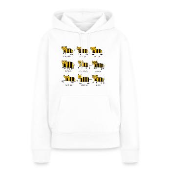 Lustige Tiger - Frauen Premium Bio Hoodie - Weiß - Vorne - Julia (174cm)