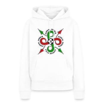 Basque Cross - Women’s Premium Organic Hoodie - white - Front - Julia (174cm)