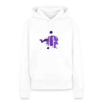 mixtura - violet - Sweat à capuche Premium bio Femme - blanc - Devant - Julia (174cm)