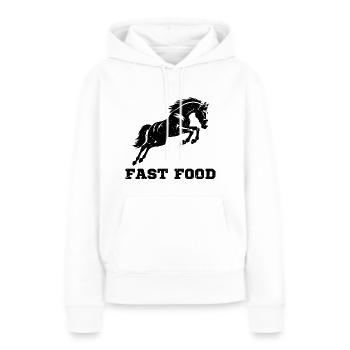 Fast Food Horse - Horse Salami - Women’s Premium Organic Hoodie - white - Front - Julia (174cm)