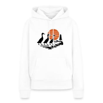 Canards Canard Canard Canard Élevage de Canards - Sweat à capuche Premium bio Femme - blanc - Devant - Julia (174cm)