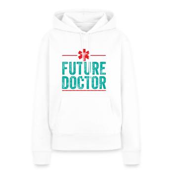 Zukunft Arzt Mediziner Ärzte Ärztin Medizin - Frauen Premium Bio Hoodie - Weiß - Vorne - Julia (174cm)